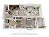 1 Bedroom Floor Plan 1 Bedroom Floor Plan at Brooklyn West, Missoula, 59808